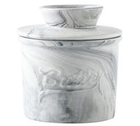 Butter Crock - Guardián De Mantequilla Francesa | Ceramic Buttér Saver Con Tapa | Soporte De Contenedores De Mármol Butters | Jar De Almacenamiento Para Vacaciones, Reunión, Fiesta, Picnic, Brunch, Ce