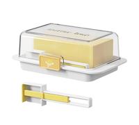 Butter Keeper Box - 7.28x4.33x2.68in ABS Butter Storage, Durable Buter Container, Kitchen Buter Cutting Box | Convenient Access And Preserve With Spoon For Home Cooking Baking Table Use