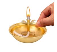 Butter Lamp Holder Telescopic Alloy Floating Wick Votive Candle Stand