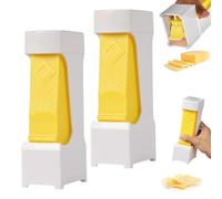 Butter Slicer,One Click Stick Butter Cutter Slicer Cheese Splitter,Cheese Splitter with Stainless Steel Blade for Quickly Making Bread, Cakes,Cookies (2PCS)