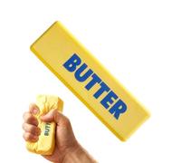 Butter Squishy Toy, Slow Rebound Squeeze, 3.94x1.97 Inch Dessert Stress Ball with Soft Texture, Sensory Fidget Gadget, Handheld Relief Toy with Food Design, Classroom Stress Ball for Kids and Students