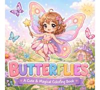 Butterflies: A Cute & Magical Coloring Book for Children with Butterfly Friends, Flowers and Fairy Garden Scenes