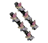 Butterflies Braid Clip, Girls Women Hair Accessories Styling Braid Jewelry, Shiny Hair Braider Cute Hairpin Duckbill Clip Shiny Hair Braider for Work Dance School Wedding