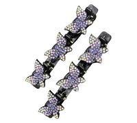 Butterflies Braid Clip, Girls Women Hair Accessories Styling Braid Jewelry, Shiny Hair Braider Cute Hairpin Duckbill Clip Shiny Hair Braider for Work Dance School Wedding