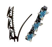 Butterflies Braid Clip, Girls Women Hair Accessories Styling Braid Jewelry, Shiny Hair Braider Cute Hairpin Duckbill Clip Shiny Hair Braider for Work Dance School Wedding
