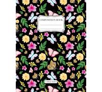 Butterflies By Night ~ College Ruled Composition Notebook: 7.5” x 9.75” Beautiful Bright Butterfly Notebook with 100 Lined Pages | Aesthetic Journal ... (Noodling Designs ~ Butterflies By Night)