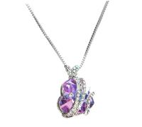 Butterflies Heart Necklace Stylish Clavicle Chain Elegant Jewelry Women Unique for Parties and Fashionable Occasions