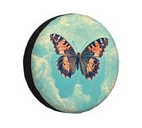Butterflies In The Ocean - Cubierta de neumático de repuesto, impermeable, a prueba de polvo, ajuste universal para remolque, caravana, SUV, camión, cámper, 17 pulgadas