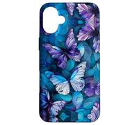 Butterflies Lover Stained Glass Effect Art Stain Glass Carcasa para iPhone 16 Plus
