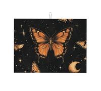 Butterflies On The Planet - Tapete grande de microfibra para escurridor de platos, reutilizable, lavable, para accesorios de cocina, 45,7 x 60,9 cm