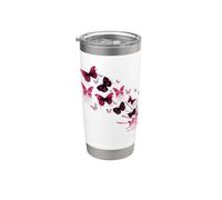Butterflies Painted CollectionButterfly Lovers Vaso térmico de acero inoxidable de doble pared