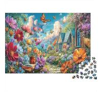 Butterflies Recycled Paper for Adults Colorful Flower Garden Educational Game Decompression 1000 Pieces 38x26cm/1000pcs