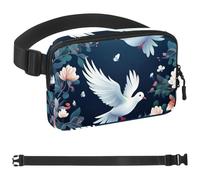 Butterfly and White Dove-1722 - Cangurera de estilo unisex: riñoneras de moda, bolsas cruzadas deportivas delgadas a la moda para trotar, senderismo, senderismo, mujer, hombre, multicolor, 4 x 23 x 15