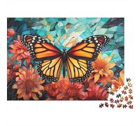 Butterfly Art Stained Glass Puzzle Mil Piezas para Hombres Y Mujeres Encaje Perfecto Regalo para Amantes De Puzzles Elección Amazon Pasatiempo Materiales Ecológicos 70x50cm/1000pcs