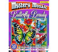 Butterfly Beauty Mystery Mosaics Color by Number: 50 Pixel Art Winged Wonders for Art Lovers (Mystery Mosaic Color By Number Collection)