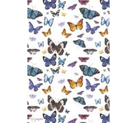 Butterfly Bliss: Aesthetic Dot Grid Notebook: 100 Pages | White Cover with Colorful Butterfly Pattern | Perfect for Notes, Journaling & Planning