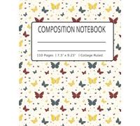 Butterfly Bliss Composition Notebook | College Ruled: Enchanting butterfly-print lined notebook with left margin for school, office, or journaling │ ... for nature lovers & stationery enthusiasts
