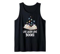 Butterfly Book Live Laugh & Love Books Reading Lover Bookish Camiseta sin Mangas
