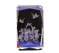 Butterfly Butterfly Love Flower Statue Crystal Inner Talled Sculpture Figurine Peony Peony Decoration Decoration Ornament Romantic Creative for Friends Art Collection