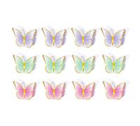 Butterfly Centerpieces, Parties Decor, Elegant Style White Cardboard Colorful Options Versatile Use Lightweight Material, Butterfly Decorations for Events, 7.87x5.51inches