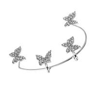 Butterfly Clip Earhook Dangle Climber Crawler Cuff Earrings for Women Ear Muffs Apparel Zircon