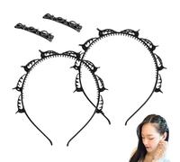 Butterfly Clip Headband, 2025 New 90s Butterfly Clip Headband, Butterfly Hair Clip (Black)