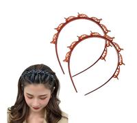 Butterfly Clip Headband, 90s Headband, 90s Hair Accessories, Curly Hair Headband, Butterfly Clip Headband for Women (2pcs A)