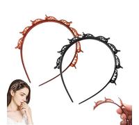 Butterfly Clip Headband for Women, Women Girls Fashion Hair Accessories, Professional Curly Hair Weave Bangs Clip, Fashion Hair Clip Styling Accessory Tools (Brown + Black, Standard)