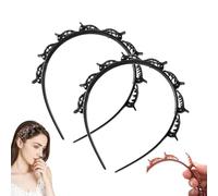 Butterfly Clip Headband for Women, Women Girls Fashion Hair Accessories, Professional Curly Hair Weave Bangs Clip, Fashion Hair Clip Styling Accessory Tools (2Pcs Black, Standard)