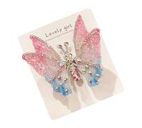 Butterfly Clips for Hair | Colorful 3D Rhinestone Flying Pins | Butterfly Wings Clips | for Holiday Festival Travel Wedding Bridal Party Summer Daily New Year Birthday