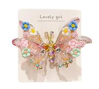 Butterfly Clips for Hair | Colorful 3D Rhinestone Flying Pins | Butterfly Wings Clips | for Holiday Festival Travel Wedding Bridal Party Summer Daily New Year Birthday