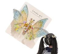 Butterfly Clips for Hair | Colorful 3D Rhinestone Flying Pins | Butterfly Wings Clips | for Holiday Festival Travel Wedding Bridal Party Summer Daily New Year Birthday