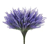 Butterfly Craze Lavanda Artificial Paquete de 4 Piezas - Plantas de Seda Falsas para Manualidades o Decoración del Hogar - Ideal para mezclar con Otras Flores Falsas o Secas para Crear Ramos de Boda