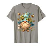 Butterfly Dad GNOME with Floral Flower Hat For Spring Time Camiseta