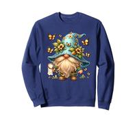 Butterfly Dad GNOME with Floral Flower Hat For Spring Time Sudadera