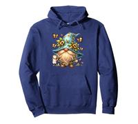 Butterfly Dad GNOME with Floral Flower Hat For Spring Time Sudadera con Capucha