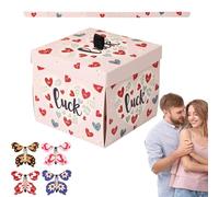 Butterfly Design Exploding Present Box, Creative Birthday Box, Valentines Surprise Present Box, Exploding Present Boxes 15,5 x 15,5 x 2,3 cm for Present, Interior, Outdoor, White, Pink, Black, Blue