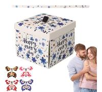 Butterfly Design Exploding Present Box, Creative Birthday Box, Valentines Surprise Present Box, Exploding present Boxes 15.5x15.5x2.3cm for Present, Indoor, Outdoor, White, Pink, Black, Blue Color