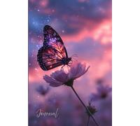 Butterfly Dreams Journal: A Magical Writing Notebook with Glowing Flowers, Butterflies, and a Pink & Purple Sky