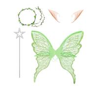 Butterfly Fairy Costume, Halloween Outfit Butterfly Wings, Dress Up Set with Wand and Ears, Whimsical Lightweight Design, Ideal for Girlfriend, Girls, Adults, Sisters, Teens