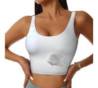 Butterfly fish1 - Sujetadores deportivos de alto apoyo para mujer, cómodas y elegantes camisetas de entrenamiento | Plus, Negro, S