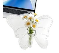 Butterfly Flower Vase - Clear Aesthetic Floral Arrangement Centerpiece, Decorative Table Vase for Home Living Room Kitchen Office Farmhouse Wedding Bouquet Plant Display Elegant Decor