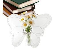 Butterfly Flower Vase - Clear Vase Rustic Home Décor | Aesthetic Floral Arrangements | Butterfly Centerpieces For Tables | For Home Living Room Kitchen Farmhouse Office Wedding Bouquet Plants