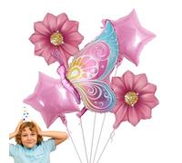 Butterfly Foil Balloons - 3D Balloon Decorations, Sunflower Leaf Design, Helium Ready | Shower, Birthday Party, Wedding, Home Celebration, Bridal Kids Indoor And Outdoor Party Decor, Event Suppli