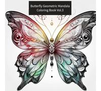 Butterfly Geometric Mandala Coloring Book Vol.3