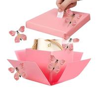 Butterfly Gifting Box - Flutter Reveal Gift Case, Photo Money Storage for Surprising, Celebration Keepsake Box, Gift Favor Container with Butterfly Motion, Surprise Reveal Tool for Gifting