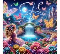 Butterfly Girl DIY - Kit de taladro de forma especial parcial para
