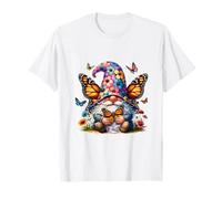 Butterfly GNOME Graphic For Women Men and Kids Floral Summer Camiseta