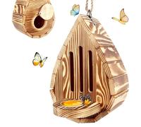 Butterfly House Outdoor - Wooden Weather-Resistant Hangable Garden Decor 21x14x9cm | Backyard Balcony School Wedding Hobbyists Outdoor Wildlife Shelter for various settings