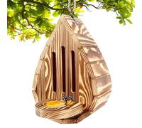 Butterfly House - Teardrop Shaped Wooden Butterfly House,Weatherproof Garden Yard Decor | Wooden Weather-Resistant Hangable For Backyard Balcony School Yard